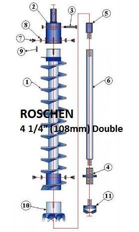 Buy cheap Double Key Heavy Duty Hollow Stem Auger 4 1/4″ 108mm from wholesalers
