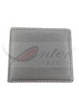Black Two Fold PU Leather Wallet For Men Durable Big Capacity 11.5*9.5 Cm