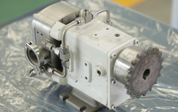 Buy cheap White Twin Lobe Pump NPT SAE Two Lobe Rotary Pump 2.6m3/H Flowmeter from wholesalers