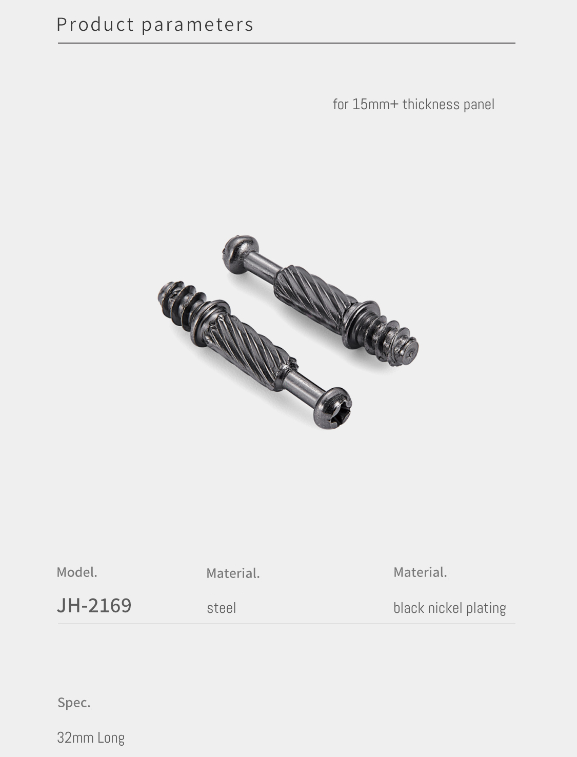Minifix Spreading Bolts