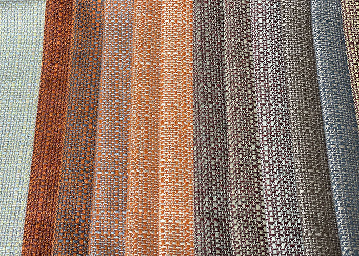 Woven Sofa Upholstery Fabrics , 145cm Linen Furniture Fabric