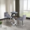 Buy cheap Restaurant Leisure Velvet Upholstered Bar Stools With Stainless Steel Legs from wholesalers