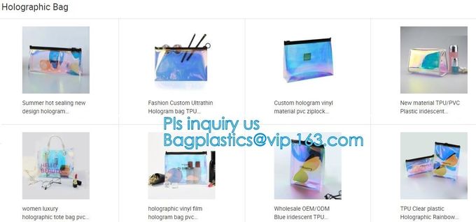 PVC Mini Plastic Cosmetic Bags , Cosmetic Tote Bags Printed Promotional