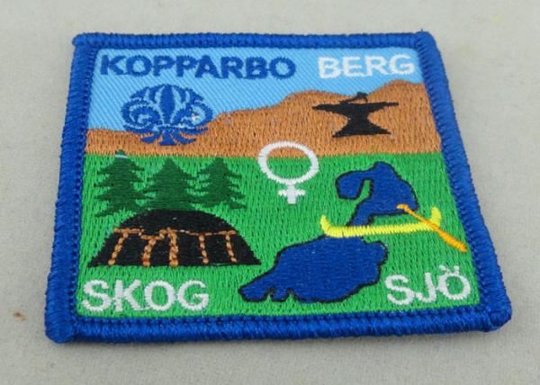 Buy cheap Garments Custom Embroidery Patches Cap Labels Velcro Merrowed Sew On from wholesalers