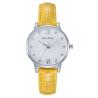 Buy cheap 1.25 Inch Yellow Leather Strap Watch Ladies Quartz Waterproof from wholesalers