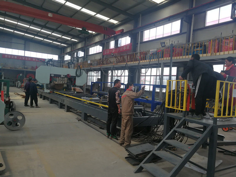 Hydraulic timber cutting automatic wood band sawmill machine, big Industrial Band Saw