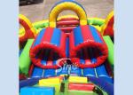 Outdoor Commercial Grade Kids Big Inflatable Obstacle With Double Slide Fit For