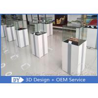 Buy cheap MDF Glass Jewelry Display Case With Light / Museum Display Pedestals product