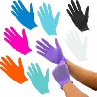 Buy cheap 100% Pure Nitrile Protective White Black Blue Examination Gloves with En455 product