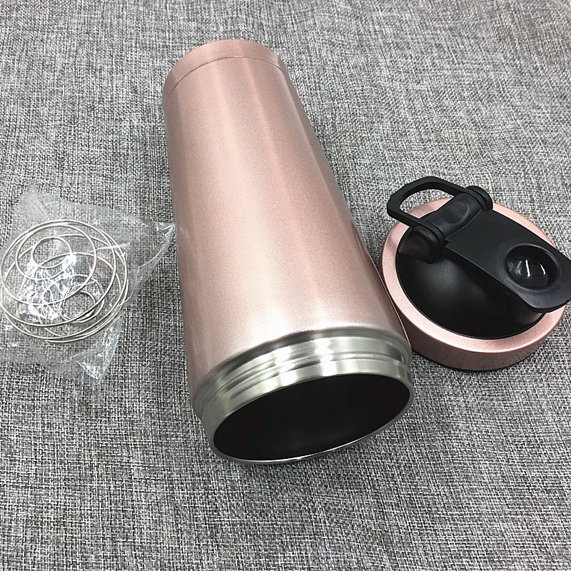 Shaker Bottle With Wire Whisk, Protein Shaker Bottle For Protein Mixes, Stainless Steel Shaker Bottle, Metal Shaker Bottle,Large Shaker Bottle 25oz