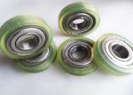 TPU Single PU Coated Polyurethane Roller Wheels Stainless Steel Material