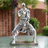 Buy cheap Modern Stainless Steel Statue Mirror Polished Cast China Warrior Statues product