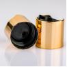 Buy cheap Tassel 20/410 Shiny Gold Aluminium Disc Top Cap With Black Top For Shampoo Body Lotion from wholesalers