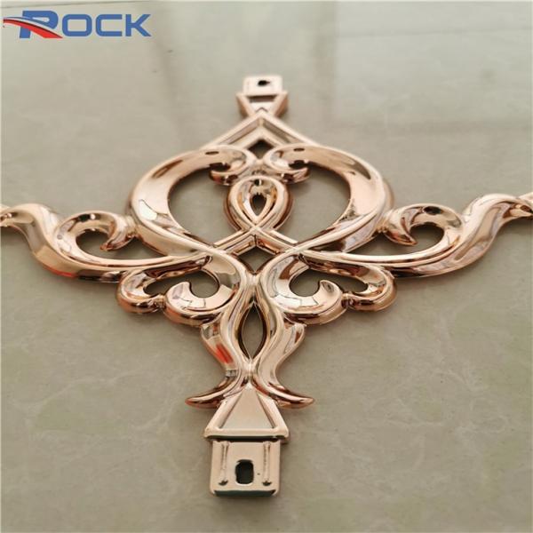 Buy cheap 7*15 golden pink UV electroplate Extrusion aluminum profiles flower for georgian double glazing from wholesalers