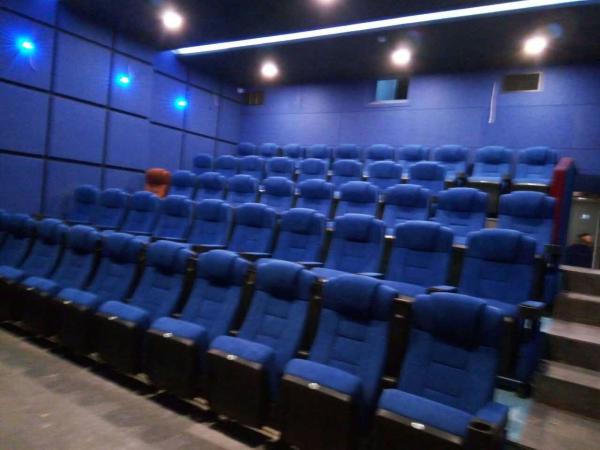 Buy cheap Inner Plywood Folding Cinema Theater Chairs High Density Sponge With Cupholder from wholesalers