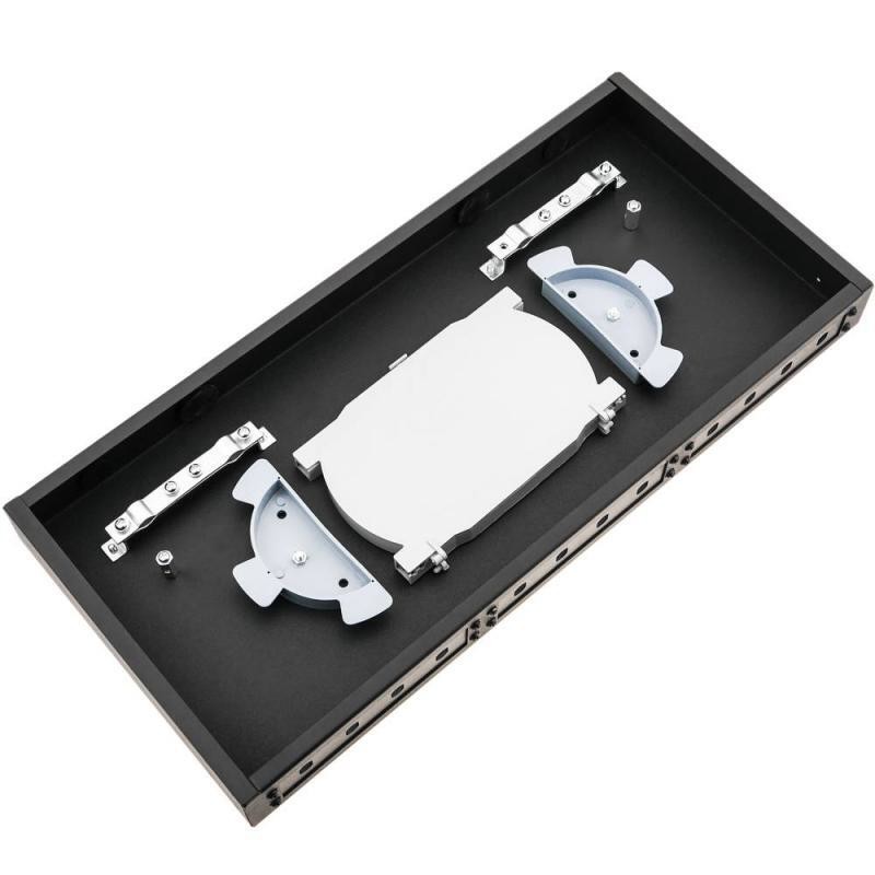 19" Rack Mount Fiber Patch Panel ST Adapter 1U Fiber Enclosure 12 Core