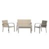 Buy cheap 4 Piece Durable Multiple Colors Chair Rattan Outdoor Dining Set CE Approval from wholesalers