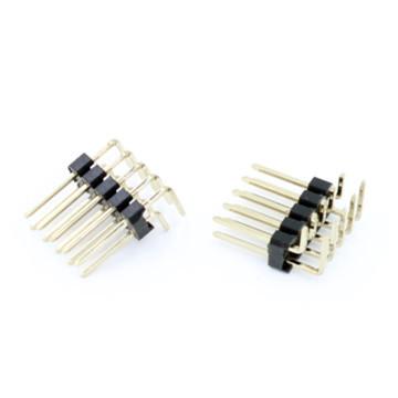 Buy cheap Dual row right angle 2.54mm pin header from wholesalers