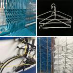16 Inch 1.9mm Clothes Wire Hanger Wear Resisitant Blue Color Notched Painting