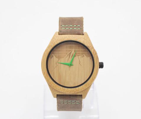 Buy cheap Couple Wood Minimalist Leather Watch 40mm Leather Band Watches Womens from wholesalers