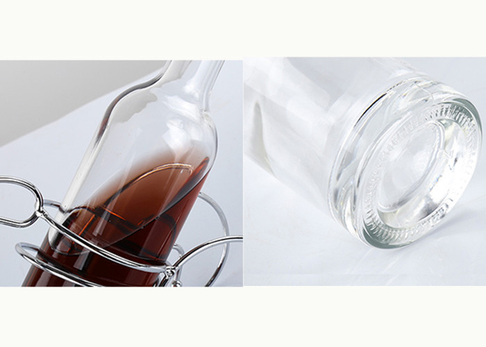 Custom Empty Glass Wine Bottles With Cork High Grade Modern Design