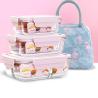 Buy cheap Airtight 410ml 680ml Glass Food Container With Leak Proof Lid from wholesalers