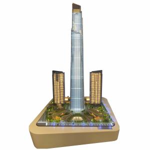 Custom High Precision Architectural Scale Model Modern Commercial Tower Display