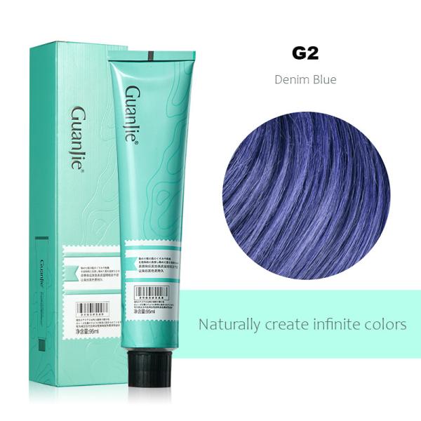 Buy cheap Experience G2 Denim Blue 56 Colors Glitter Permanent Nourishing Organic Hair Color Design Cream Chart Hair Dye from wholesalers