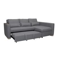 Buy cheap Gray Color Functional Sofa Bed Spring Imitated Linen Wooden Grain Legs product