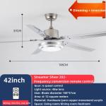 220V Home Ceiling Fans 52 Inch Five Metal Blade Ceiling Fan With Light