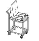 Buy cheap Industrial Vertical Transport Trolley Aluminum Tube L RACK Transporter Trolley from wholesalers