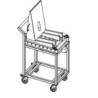 Buy cheap Industrial Vertical Transport Trolley Aluminum Tube L RACK Transporter Trolley from wholesalers