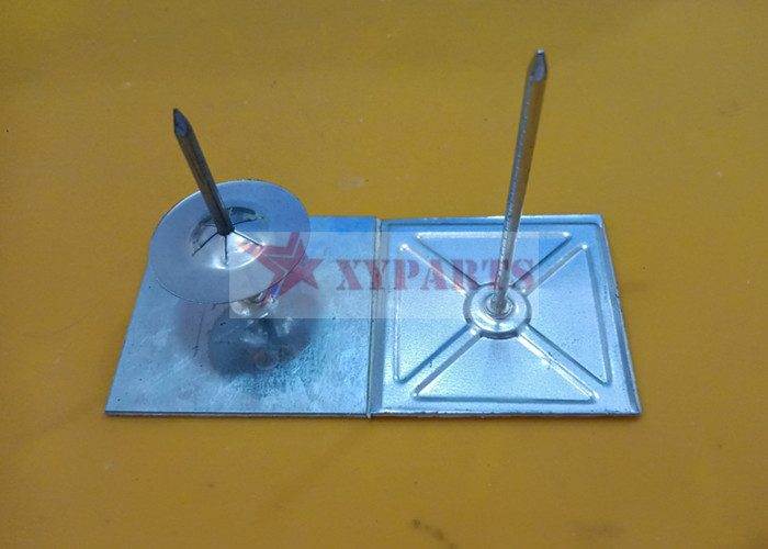 Self Adhesive Insulation Hanger Pins Pre Galvanized Carbon Steel For Glass Wool