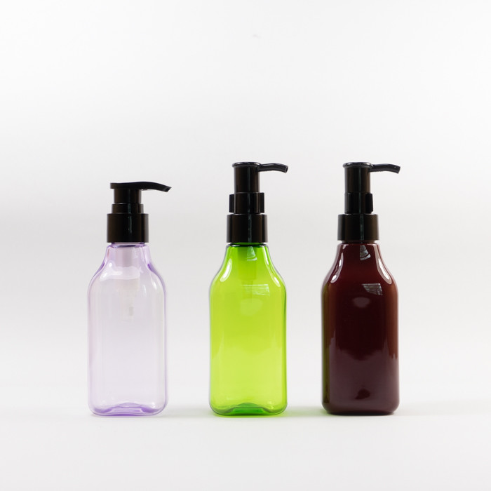 Screen Printing 200ml 260ml Square Empty Lotion Bottles With Pump