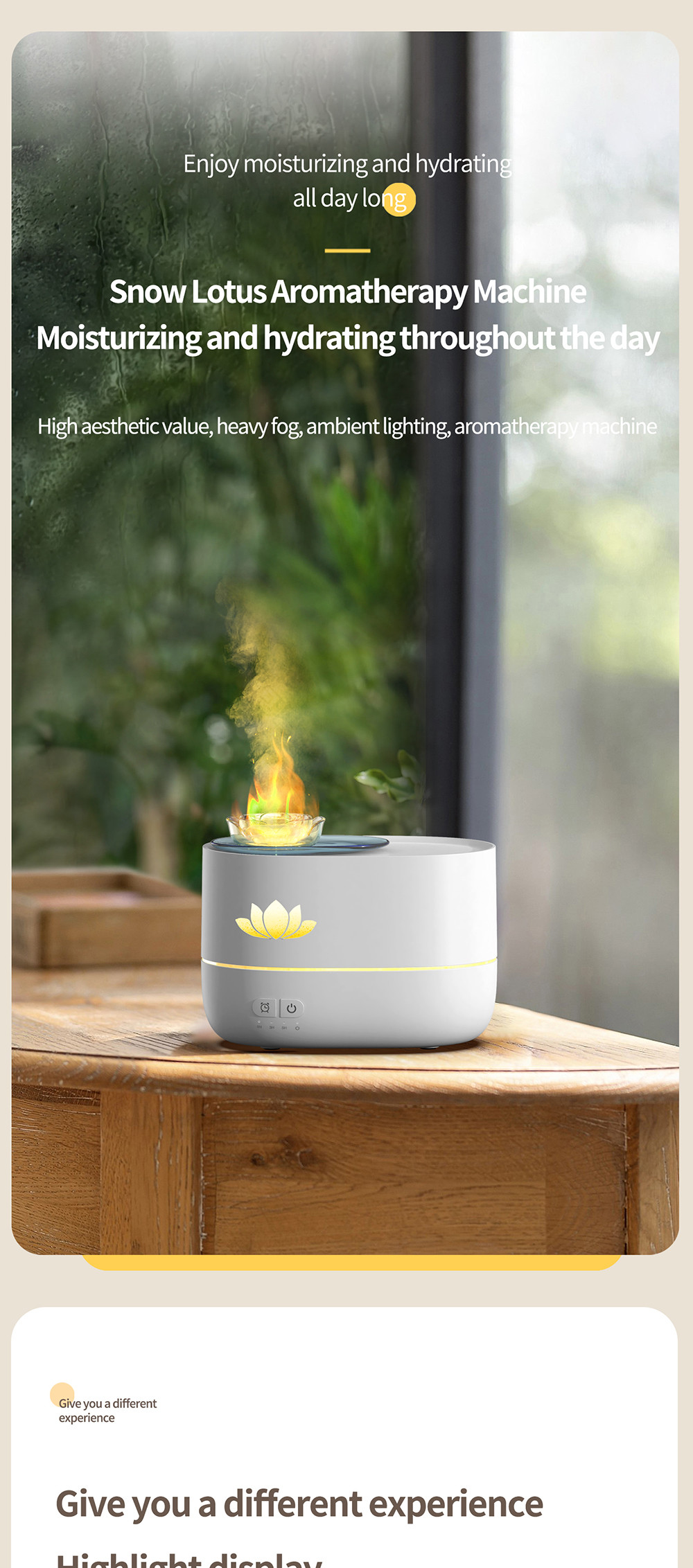 Home Auto Shut Off Humidifier 350ml With Timing Automatic Outage Protection