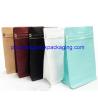 Buy cheap Zipper flat bottom quad bag, 135x80x225mm, with valve for 1kg coffee from wholesalers