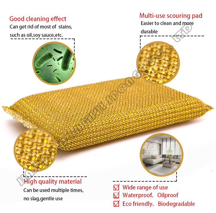 Commercial Stainless Steel Sponge Scrubber Powerful Rust Resistance