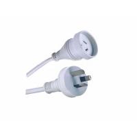 Buy cheap Australia SAA 3 Pin white extension power cord 0.5m-10m copper power extension product