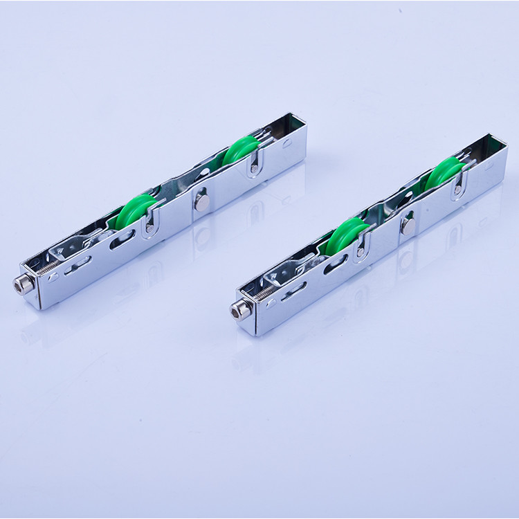 Green Sliding Door Rollers 159×13×21mm Size Iron Plastic Material