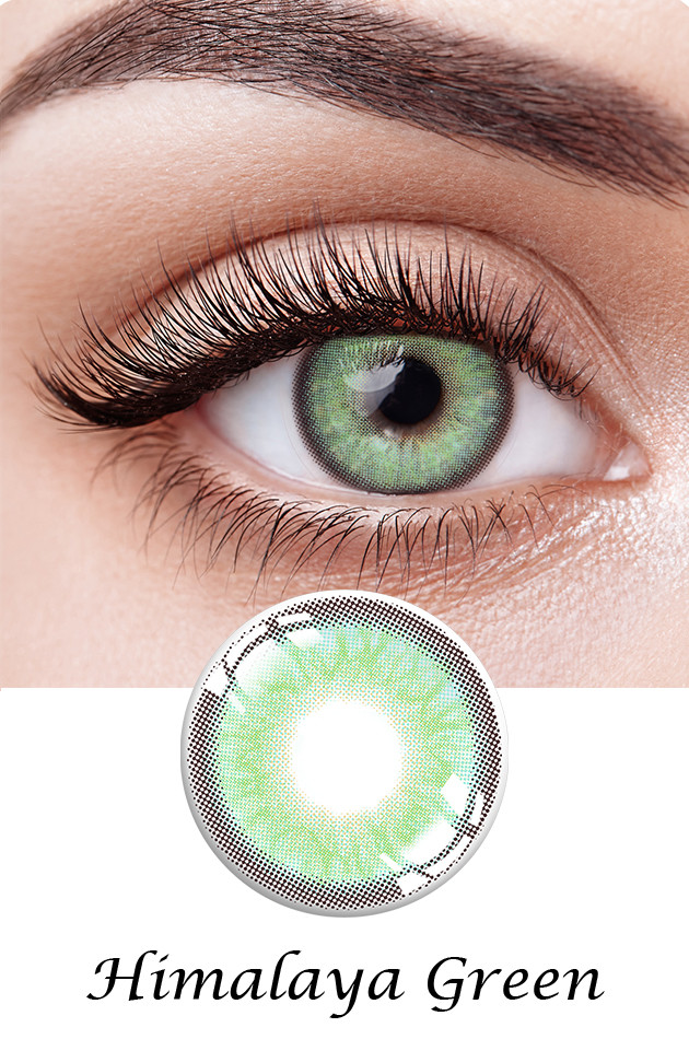 Tricolor Natural Color Contact Lens Circle Yearly Himalaya Grey Brown Blue