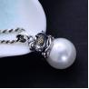 Buy cheap Women Retro 925 Silver Shell Pearl Bird Pendant Necklace (XH056542W) from wholesalers