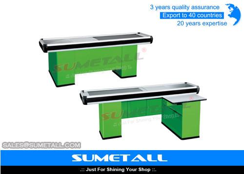 Buy cheap Colorful Supermarket Cashier Checkout Counter With Strong Aluminum Alloy Border from wholesalers