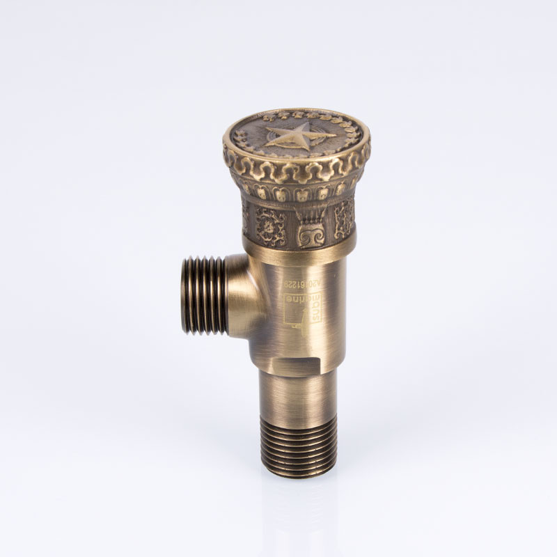 G1/2 Thread Bronze Antique Brass Toilet Angle Valve 5 Bar