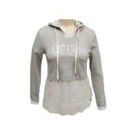 Buy cheap Lightweight Grey Ladies Zip Up Hoodies , 100% Cotton Womens Zip Up Sweatshirts product