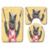 Buy cheap Creative Cute Cat Toilet Mat Set Personalized Dog Toilet Tank Cover Set from wholesalers