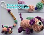Necklace with amigurumi toy, Nursing necklace,Breastfeeding necklace, crochet