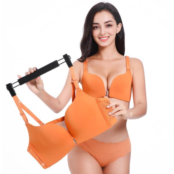 Buy cheap Fashion Front Closure Plus Size Bras For Fat Women Push Up from wholesalers