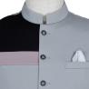 Buy cheap Men'S Cotton Stand Collar Waistcoat Custom For Special Occasion Party Wear Colorblock Vented Hem Waistcoat from wholesalers