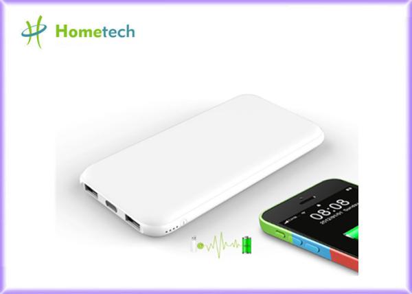 Ultra Thin portable 2 charging ports compact power bank 10000mAh Li - polymer