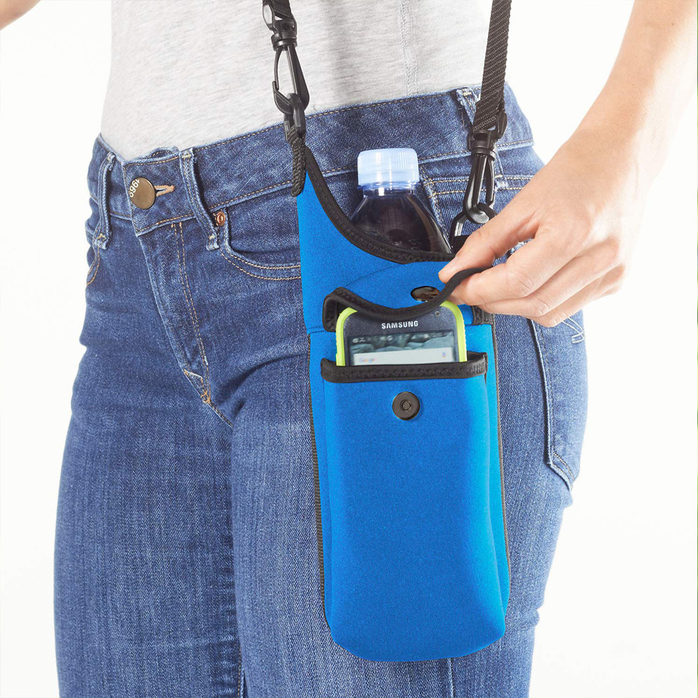Reusable Adjustable Shoulder Strap Neoprene Water Bottle Carrier